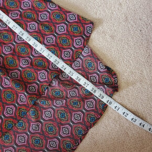 Anthropologie Figueroa & Flower Boho Flowy Crepe Mandala Tapestry Dress M - Picture 4 of 7